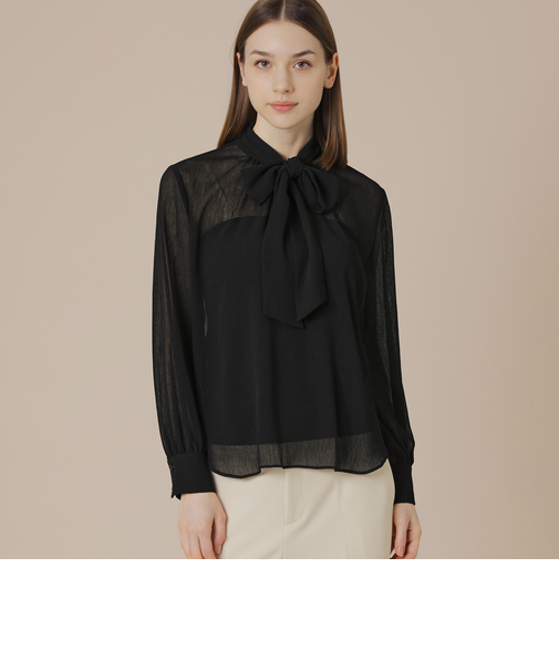 ポリエステルクレープブラウス