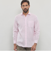 【LEON掲載】ストレッチリネンワイドカラーシャツ