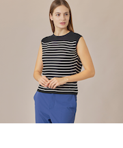 ホールガーメントボーダープルオーバー