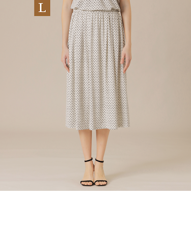 【L】【WEB・一部店舗限定】レードルプリントスカート