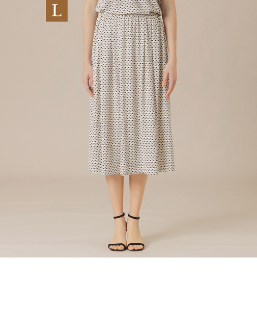 【L】【WEB・一部店舗限定】レードルプリントスカート