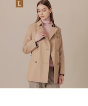 【L】【GABARDINE 19】【LOGIE/ロージー】ショートトレンチコート