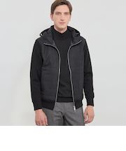 フーデットアウターニットコンビ