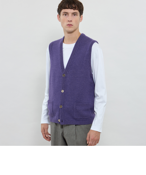 ウールアルパカニットベスト