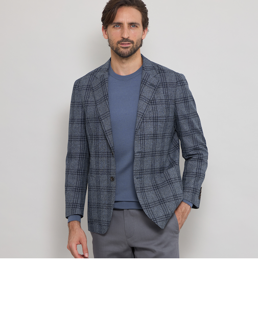 ウールチェックジャケット