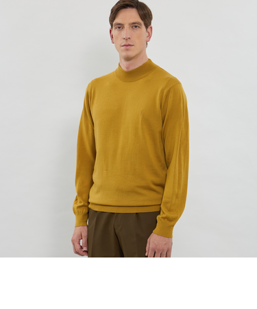 【WEB・一部店舗限定】ハイゲージ天竺モックネックニット