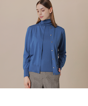 【WEB・一部店舗限定】クリアニットプレーンカーディガン