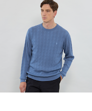 【WEB・一部店舗限定】ハイゲージケーブルクルーネックニット