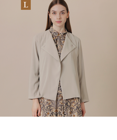 【L】パウダリーソフトジョーゼットジャケット