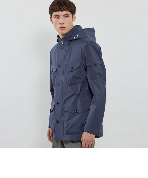 【WEB・一部店舗限定】【BERWICK】3レイヤーポリエステルフーデットブルゾン