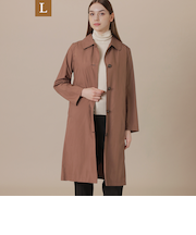 【L】【BANTON/バントン】パウダータフタステンカラーコート