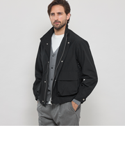 ウールタイプライタースタンドカラーショートブルゾン