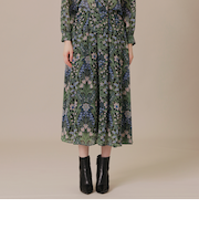 ボタニカルウォールプリントスカート