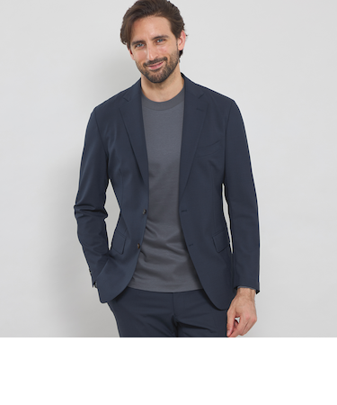 【BREASY JACKET】2WAYストレッチ千鳥セットアップジャケット