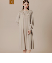 【L】ウールプレーティングワンピース