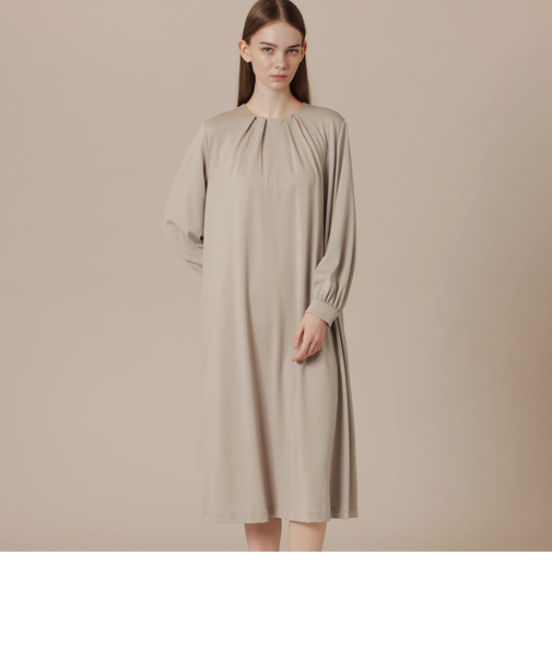 ウールプレーティングワンピース