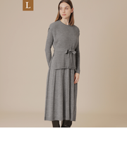 【L】グラデーションリブホールガーメントワンピース