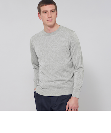 【WEB・一部店舗限定】ハイゲージコットンクルーネックニット