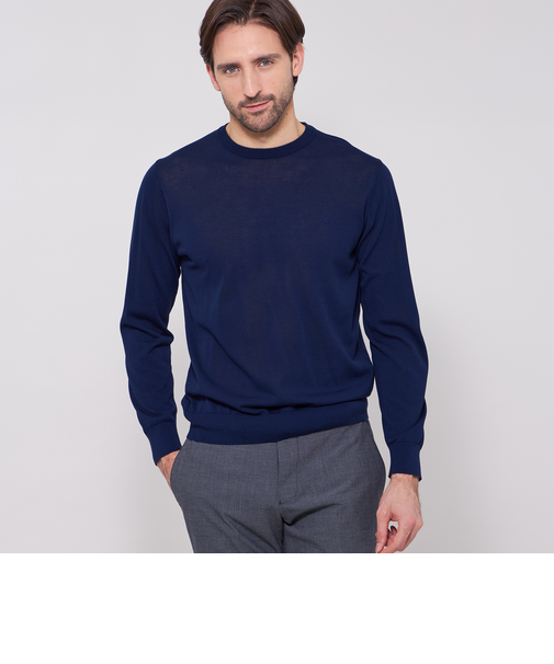 【WEB・一部店舗限定】ハイゲージコットンクルーネックニット