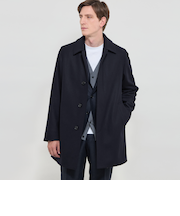 【WEB・一部店舗限定】【DUNFORD】ウールメルトンステンカラーコート