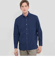 【WEB・一部店舗限定】メランジフランネル釦ダウンシャツ