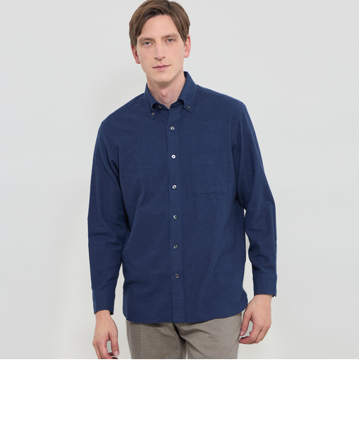 【WEB・一部店舗限定】メランジフランネル釦ダウンシャツ