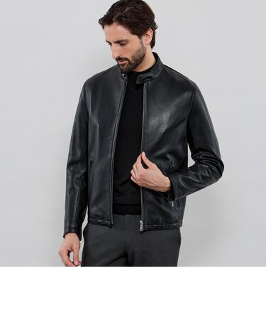 【Weather proofed Leather】レザーシングルライダースジャケット