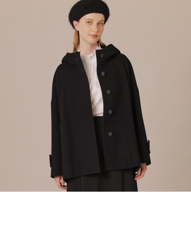 【ROSLEY/ロズリー】ファインウールメルトンフーデットショートコート