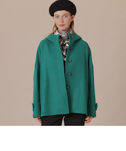 【ROSLEY/ロズリー】ファインウールメルトンフーデットショートコート