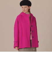 【ROSLEY/ロズリー】ファインウールメルトンフーデットショートコート