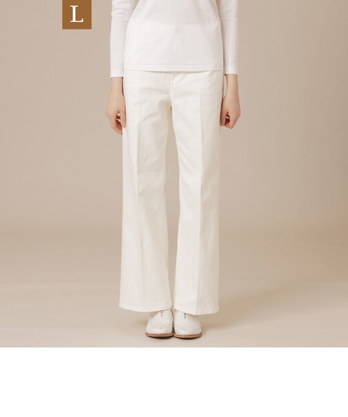【L】【婦人画報掲載】9.75オンスデニムワイドパンツ