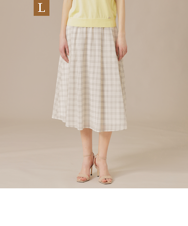 【L】ウォッシャブルシアーウールスカート