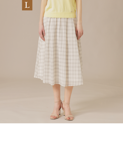 【L】ウォッシャブルシアーウールスカート