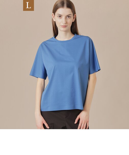 【L】【婦人画報掲載】【The Essential Collection】プレーティング天竺半袖Ｔシャツ