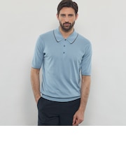 【JOHN SMEDLEY】シーアイランドコットンファインゲージニットポロ