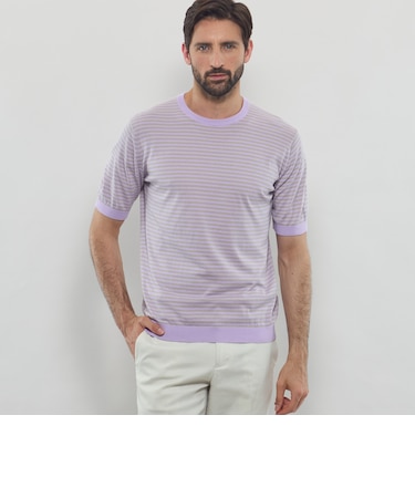 【JOHN SMEDLEY】シーアイランドコットンファインゲージニットT