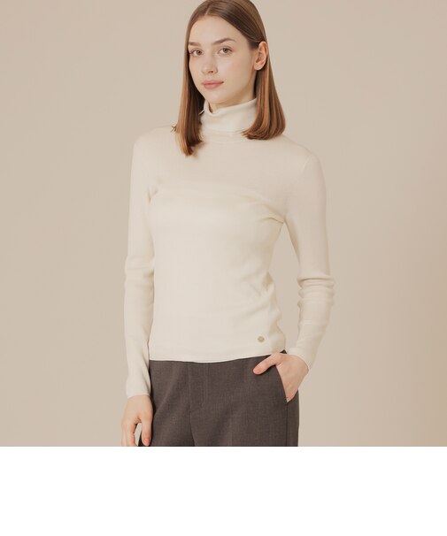 【Precious12月号/婦人画報11月号掲載】クリアーニットタートルネックプルオーバー