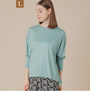 【L】ウォッシャブルウールプルオーバー