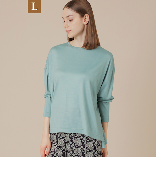 【L】ウォッシャブルウールプルオーバー