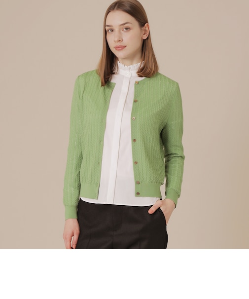 クリアニットレーシーカーディガン