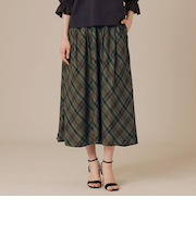 ファインキュプラポリエステルチェックスカート