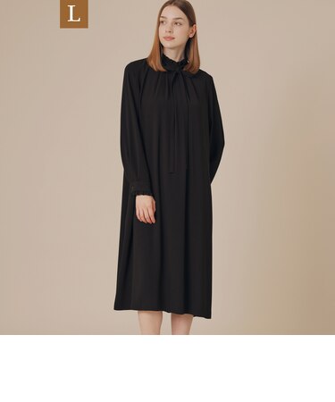 【L】バックサテンジョーゼットワンピース