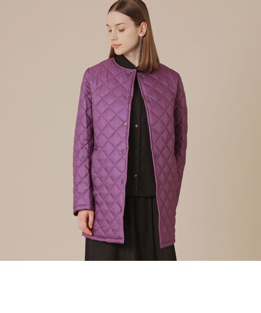 【Precious12月号/婦人画報11月号掲載】【TilburyNocollarmiddleティルベリーノーカラーミドル】エアリーキルティングノーカラーコート