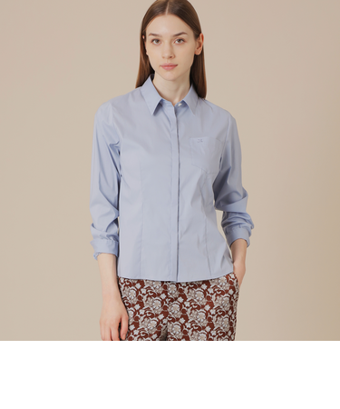 コットンナイロンストレッチブラウス