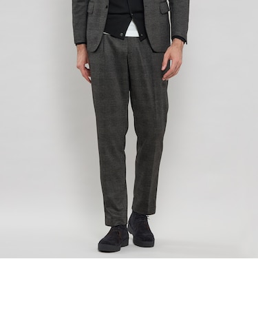 【FLEX JERSEY】グレンチェックセットアップパンツ