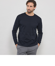 タックボーダーロングスリーブTシャツ