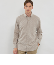 ペイズリージャカードボタンダウンシャツ