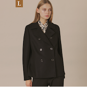 【Precious12月号】【L】【KEIGHLEY/キースリー】ウールダブルクロスメルトンショートコート