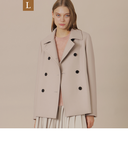 【Precious12月号】【L】【KEIGHLEY/キースリー】ウールダブルクロスメルトンショートコート