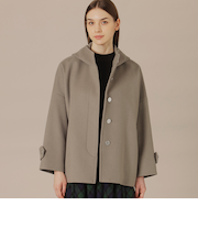 【婦人画報11月号掲載】【ROSLEY/ロズリー】ぺコラム圧縮ビーバーフーデットコート